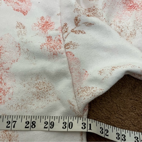 Aerie White Pink Floral Quarter Zip Sweater Size xxl Women - Picture 6 of 8